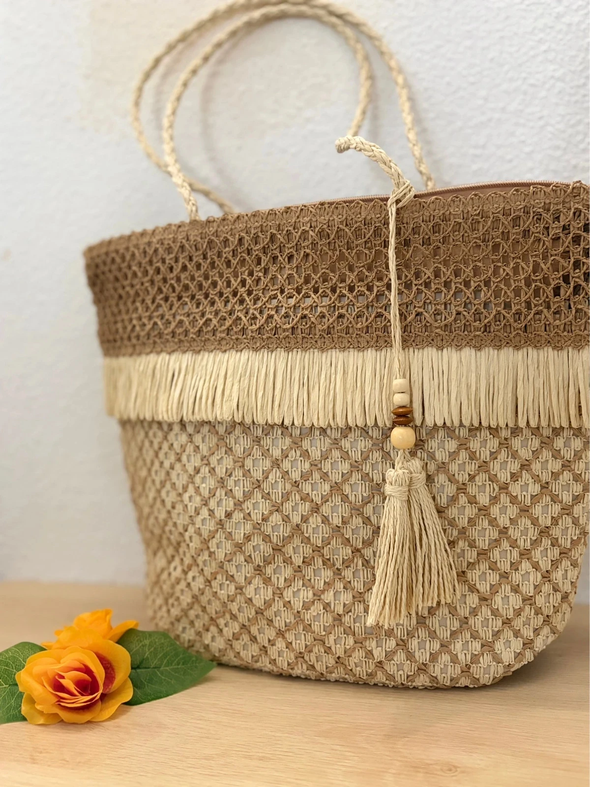 Bolsa Bohème Chic – 100% papel trançado – photo 2